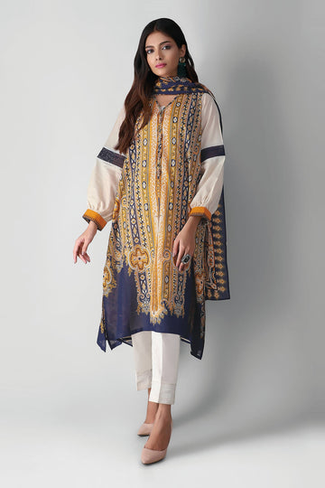 L21393 Off-white Khaadi Autumn Collection 2021